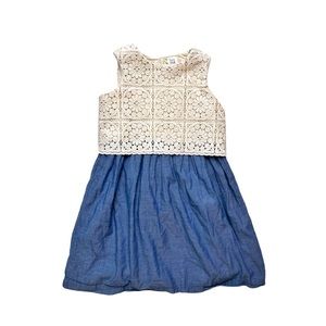 Baby Gap Lace Knit Denim Dress 5T